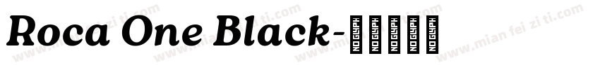 Roca One Black字体转换